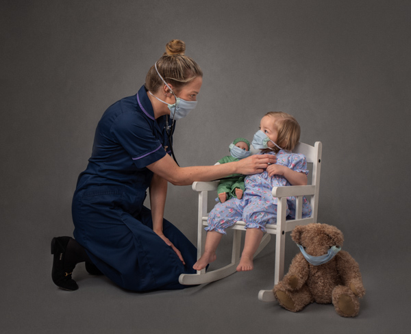 nurse and young girl fine art photography session