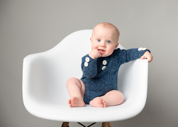 chair and baby photographs