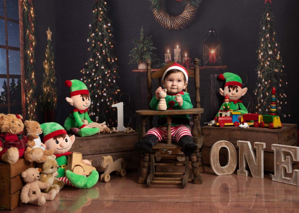 little Christmas elf working