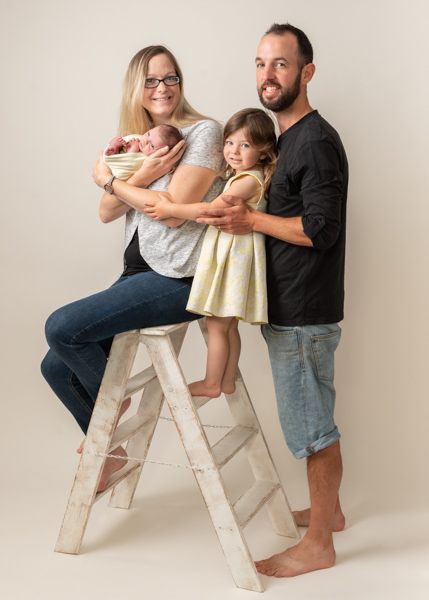 cute family studio photoshoot