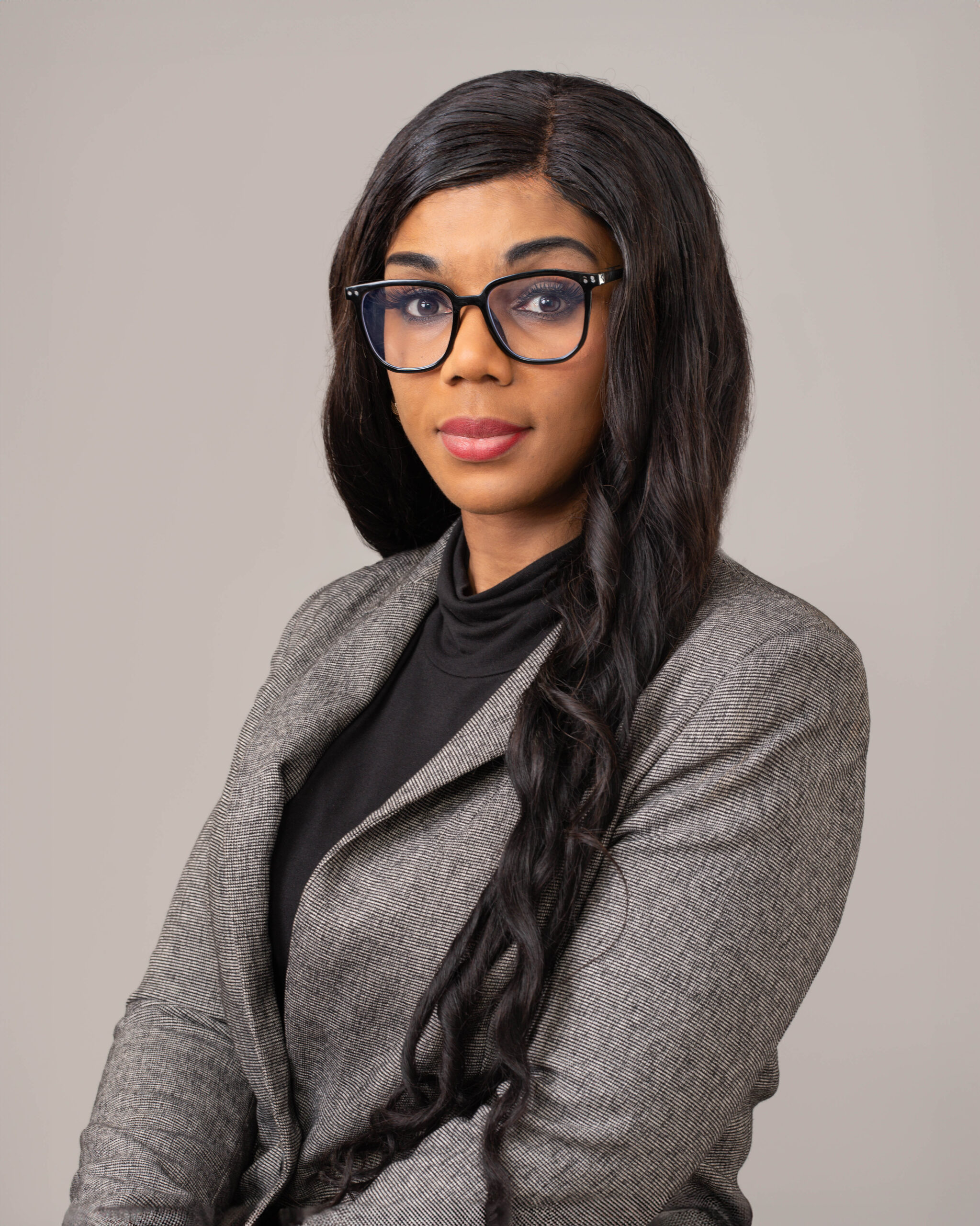 Nikky-1-Edit-Edit-Edit business headshot portrait of lady in grey jacket