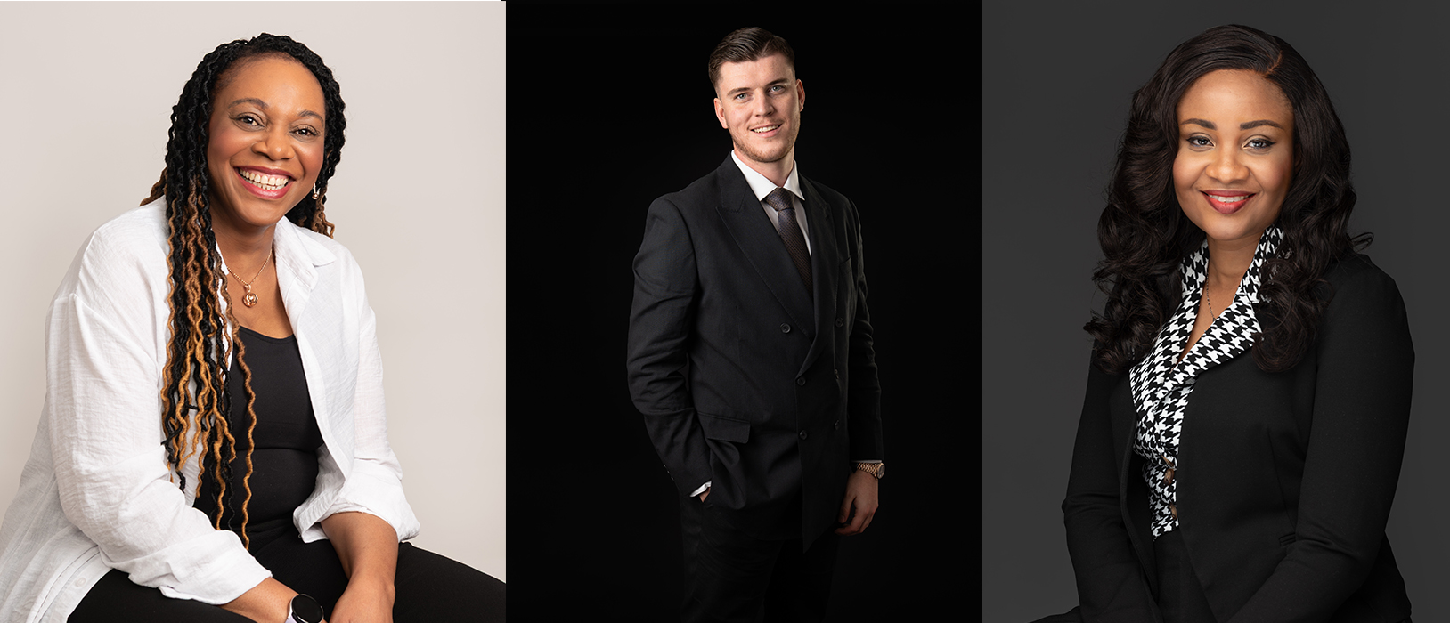 business headshots Three business headshots